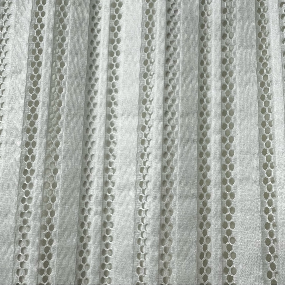 J.Crew 6 White A-Line Lace Eyelet Coastal Preppy Old Money Boho Above Knee Skirt - Picture 8 of 13